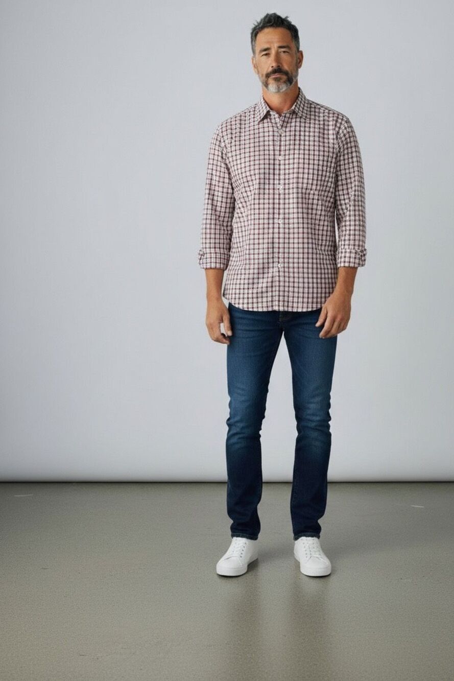 ✨Billy Reid Standard Cut Plaid Button Down Sz Large Shirt✨